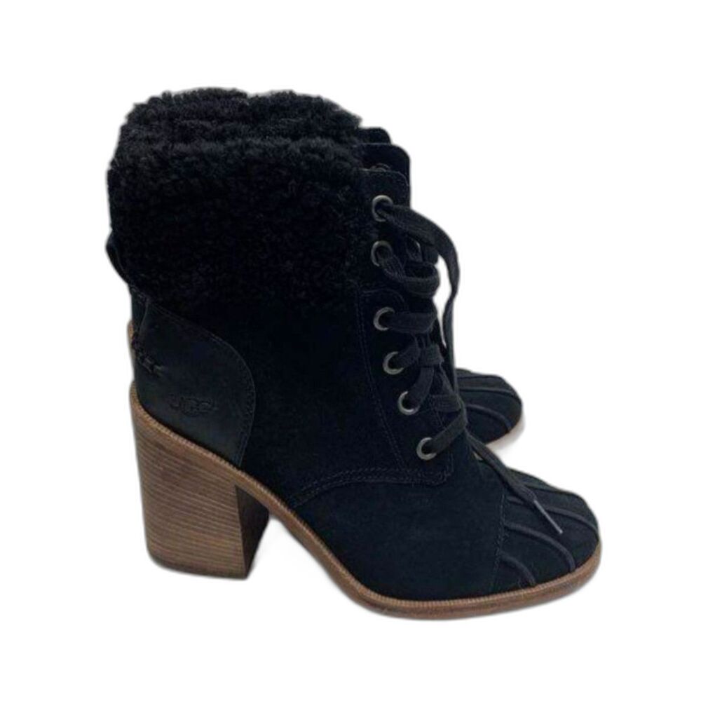 UGG Jaxon Black Suede Boots - Size 8.5